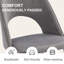 Chaise rembourrée moderne en velours courbé-2105841940