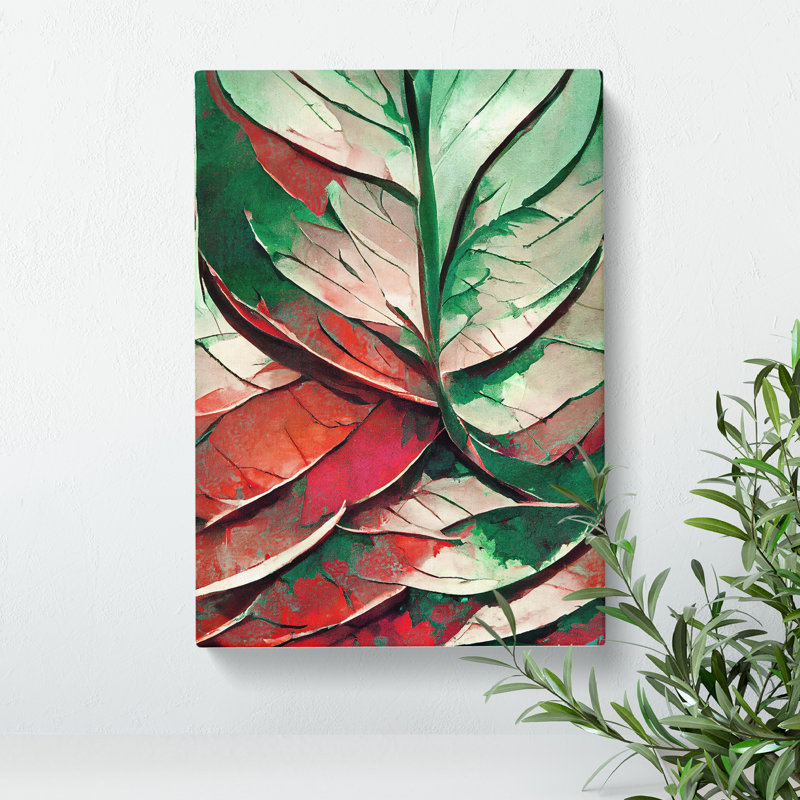 Abstract Leaf Art No.2 - Wrapped Canvas, 76cm H x 50cm W x 3cm D