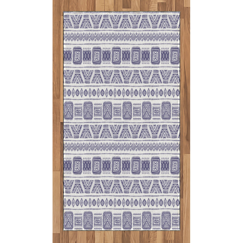 Tribal High Density Long Fiber Poly Threads Decorative Area Rug Carpet, Rectangle 2'7" x 5'