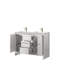 48 po X P 20 po Ensemble de meuble-lavabo double D avec plateau en marbre de culture et robinet en nickel brossé-1858713005-1858713009