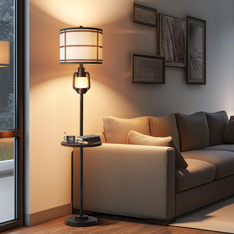 Lampe sur pied rustique rustique en métal pour le salon