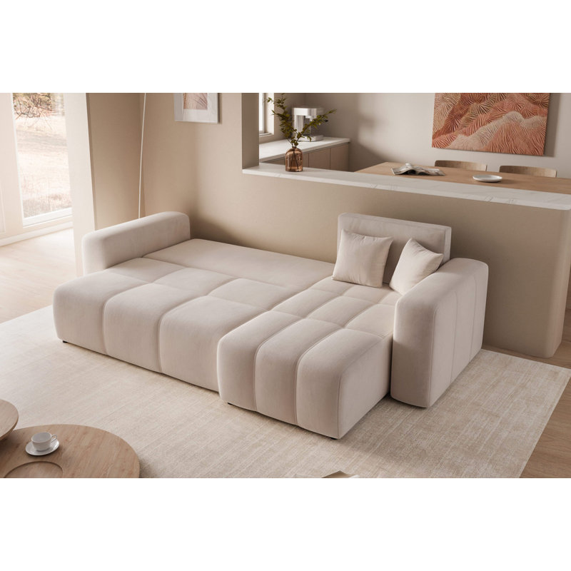 4 Seater Sofa Bed, Beige