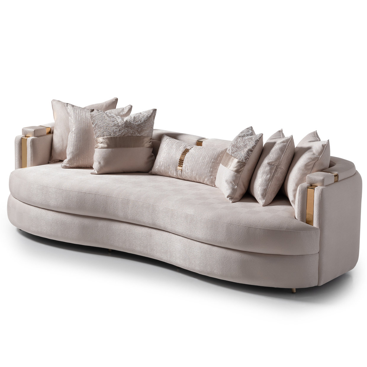Michael Amini Carmela 102'' Square Arm Curved Sofa Wayfair