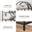 207.5cm H x 76.2cm W Metal Bookcase-1483967823