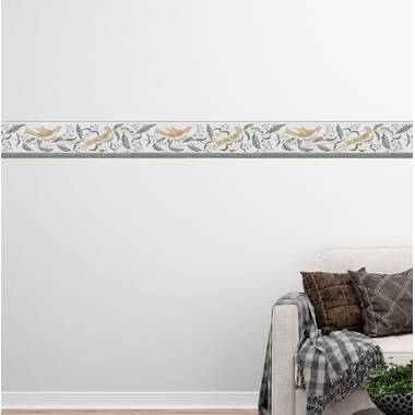 Flower Molding Peel and Stick Wall Border Easy to Apply (Gold Brown)