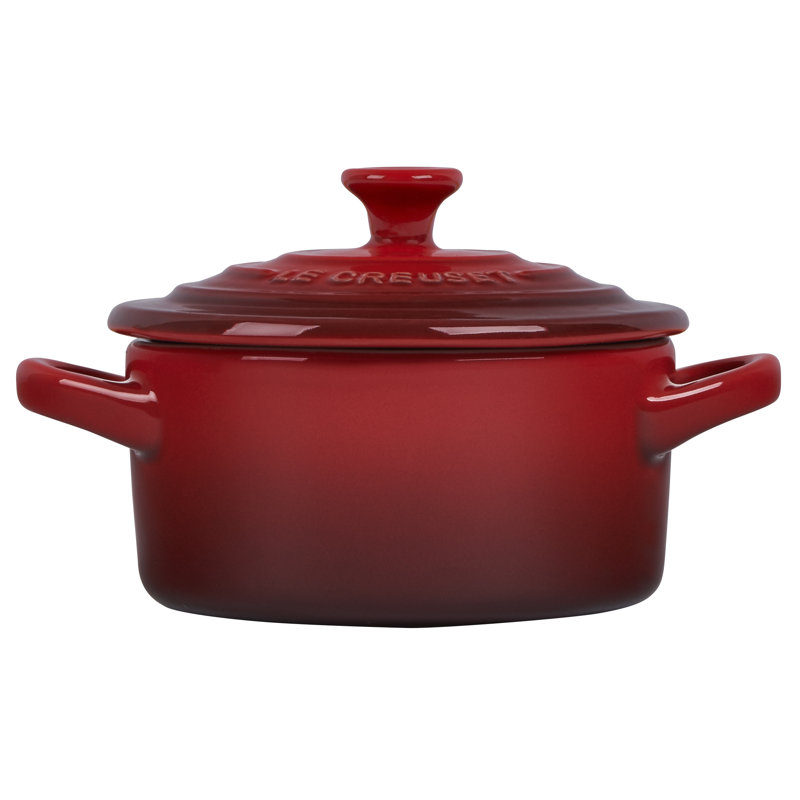 Le Creuset Stoneware Mini Round Cocotte, 8Oz., Cerise
