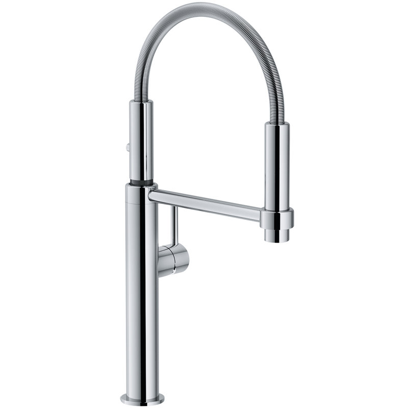 Pescara Pull Out Single Handle Kitchen Faucet, Polished Chrome