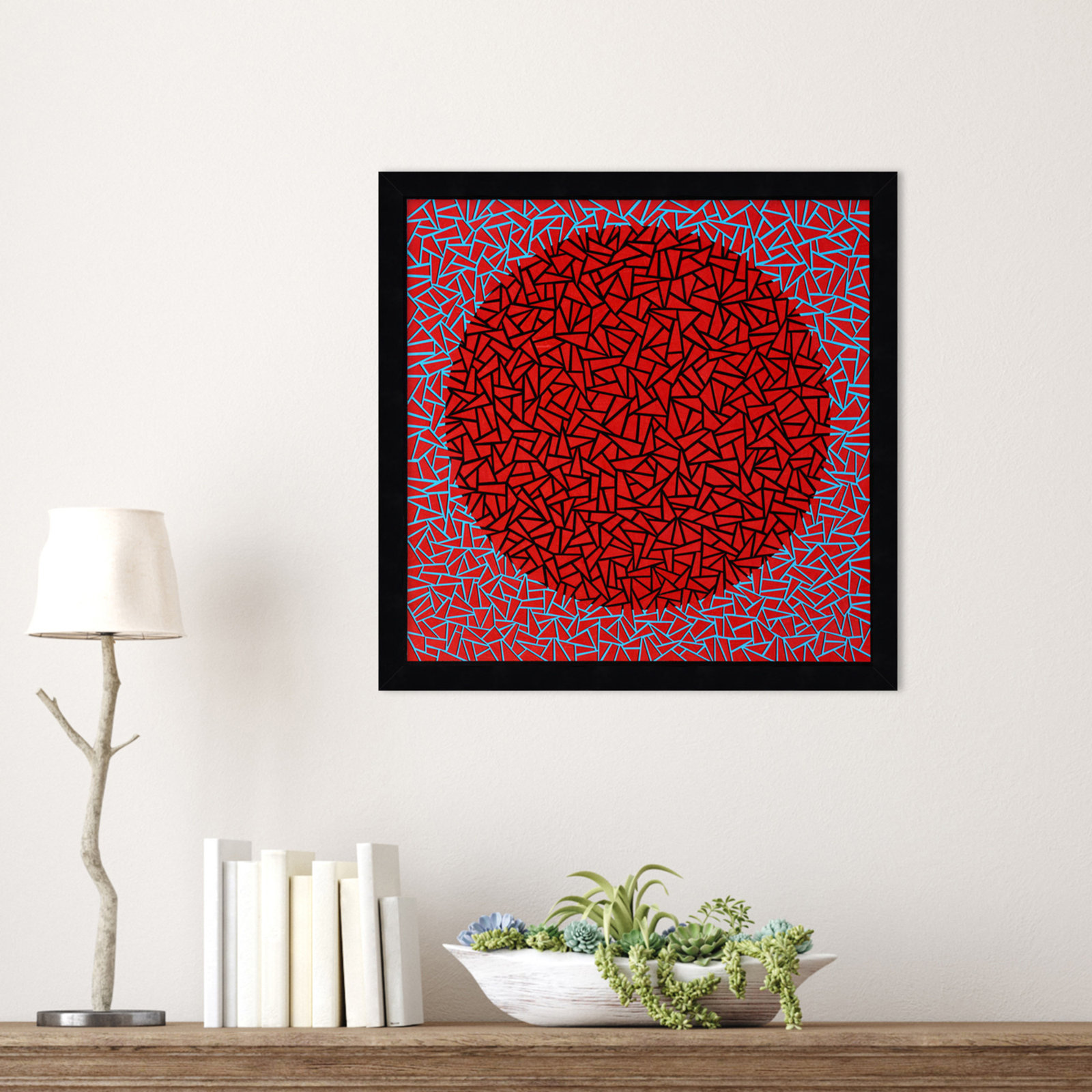 Gods Navel by Alex Dunn, Black, 17" H x 17" W x 1" D
