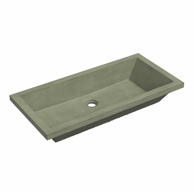 Lavabo de salle de bain encastré en béton 30 po Arcata, Sauge