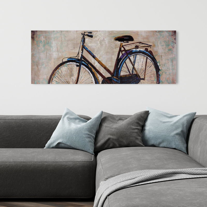 Toile industrielle pour vélo de chambre à coucher | Sports Home Decor, H 16 po x l 48 po