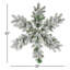 Stunning 30 Inch Flocked Needle Pine Mix Snowflake With Warm White LED Lights