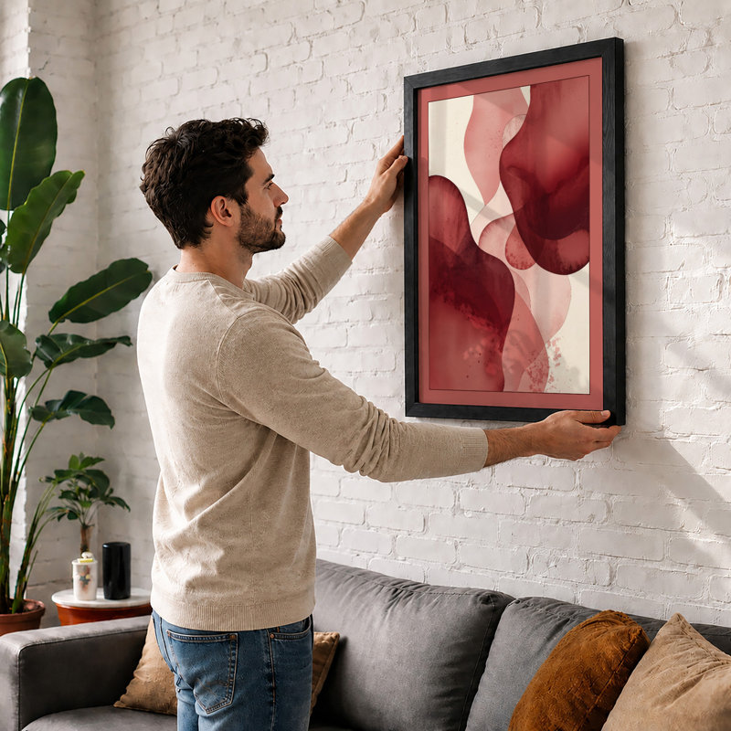 Fluid Abstractions Abstract - Framed Print, Unframed, A4 - 29.7 x 21.0 cm