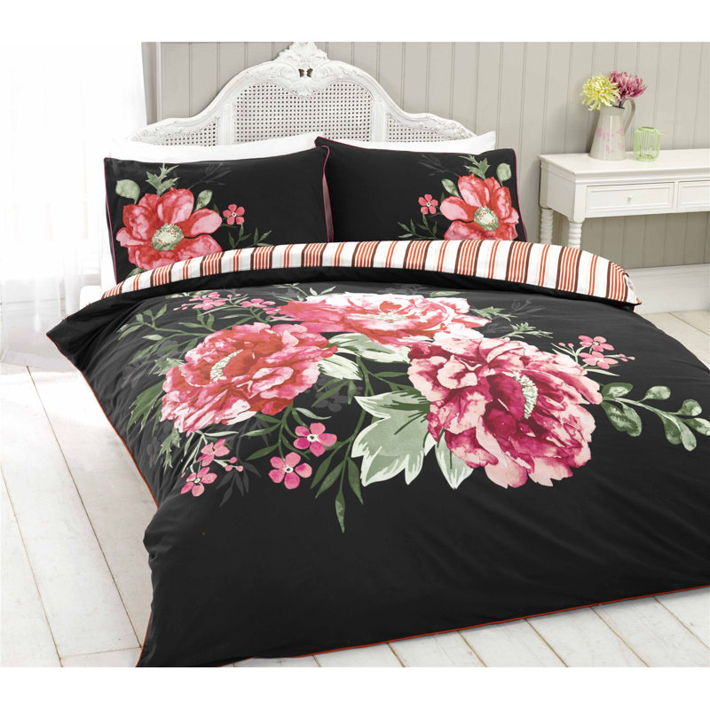 Aultman Floral Duvet Cover Set with Pillowcases Included