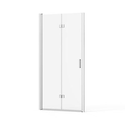 Porte de douche pliante en verre sans cadre 34 "x 72"