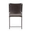 Chaise de salle à manger Melbourne en cuir Buffalo noir et fer