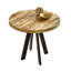 Lamantia Round Solid Wood Top Metal Base Dining Table