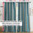 HLC.ME William Boho Damask Striped Patterned Window Back Tab Rod Pocket Curtains Bedroom - Light Blocking Darkening Window Panels, Set of 2 (Teal Blue, 52 W x 96 L)-115963721-115963720