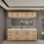 Ensemble de meuble-lavabo autoportant 84 po avec armoire double en acrylique renforcé Victoria-100853531