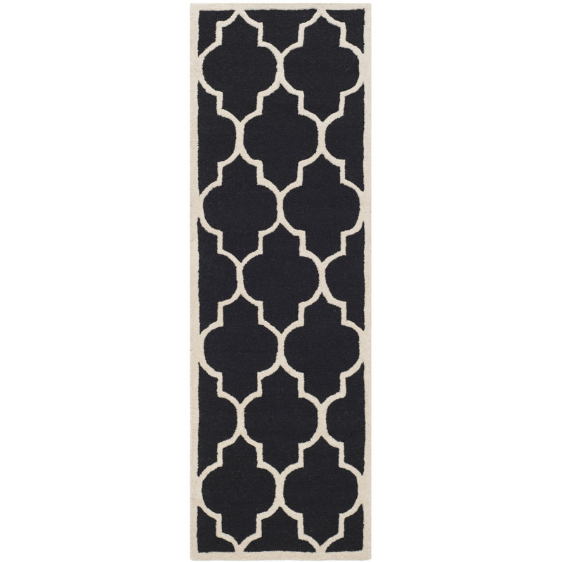 Cannen Cambridge Hand Tufted Wool Geometric Rug, Runner 2'6" x 10'