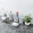 Oakvale 4 Piece Gray Embossed Bathroom Accessory Sets