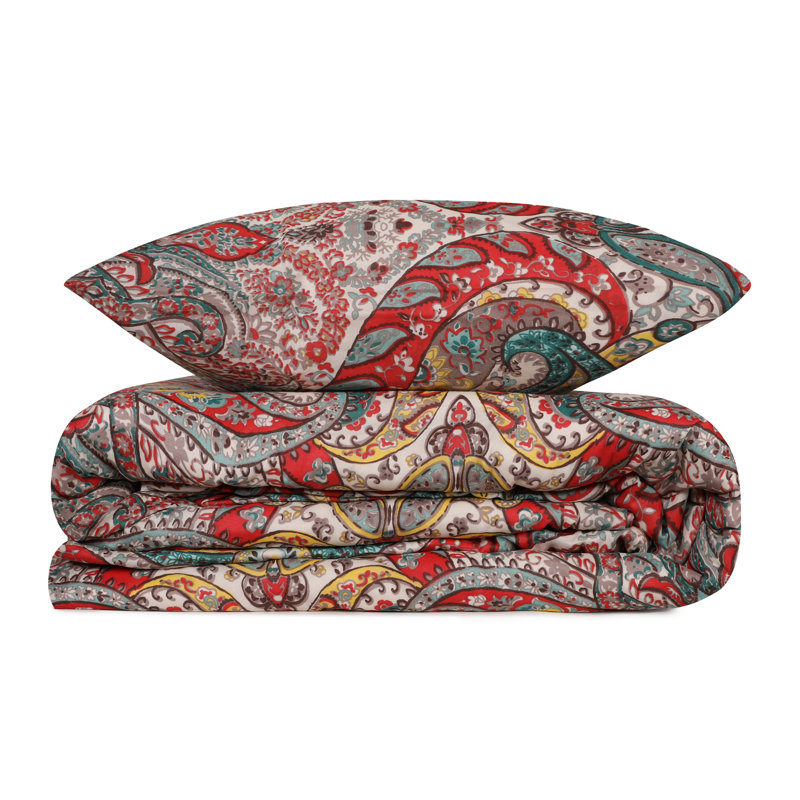Cotton Blend Paisley Duvet Cover