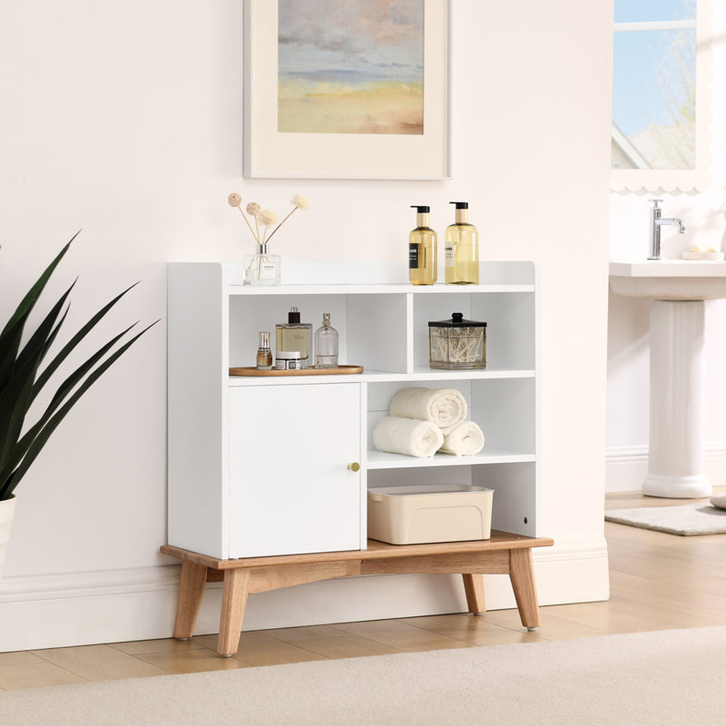 Armoire de rangement à blocs de couleurs avec base en bois massif et armoire pour plusieurs pièces