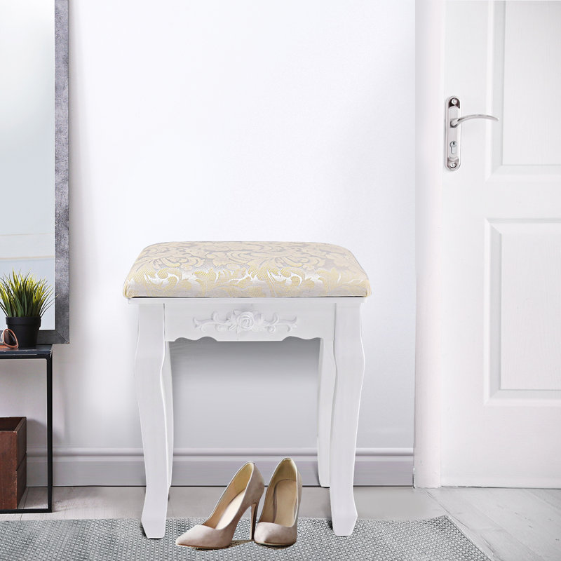 Tabouret de coiffeuse Cadence, Blanc