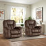 Fauteuil inclinable électrique de massage surdimensionné de 41 po avec coussin chauffant ultra doux et ensemble de 2