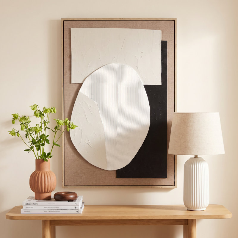 Rea Framed On Wood Minimalistic