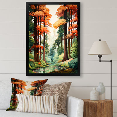 «Redwood Shimmering Tree Heights III», reproduction d'art mural paysage et nature
