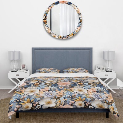 Mystical Floral Pattern - Ensemble de housse de couette à motif floral