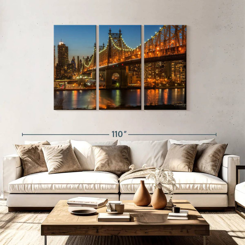New York Queensboro Bridge, 48" H x 74" W