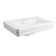 Fitzgerald White Fireclay Rectangular Pedestal Bathroom Sink with Overflow