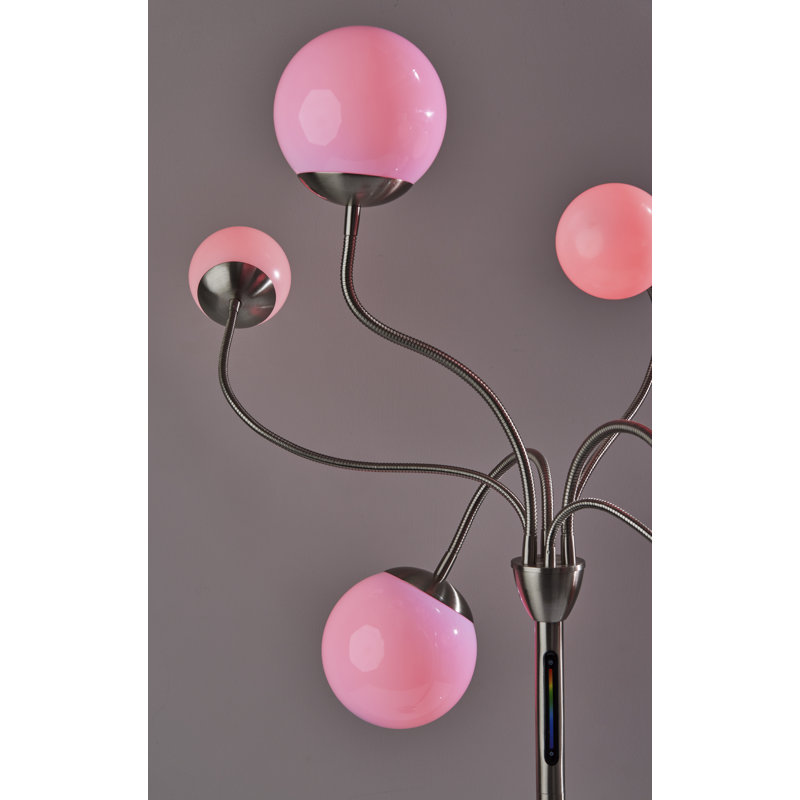 Phoebe 64'' Brushed Steel LED Tree Floor Lamp