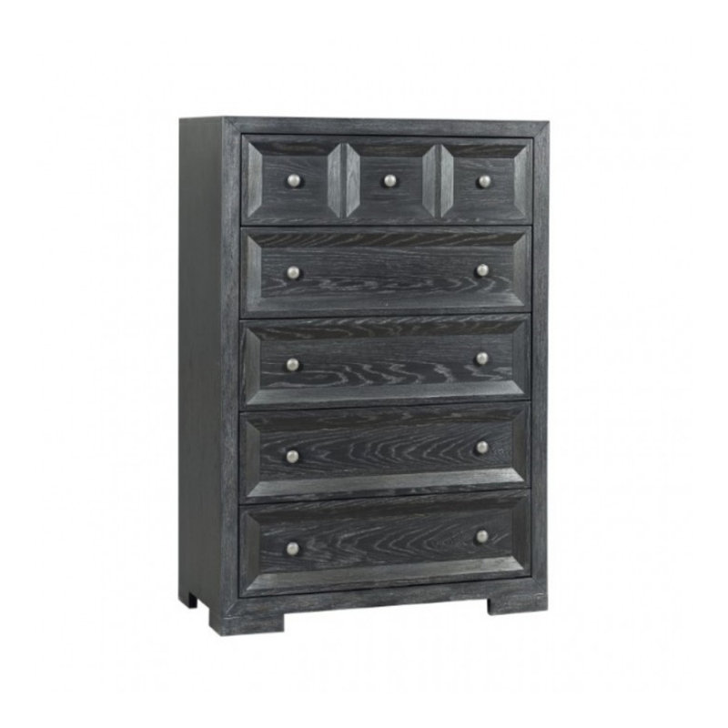 Commode 5 tiroirs Pearson, Weathered Black