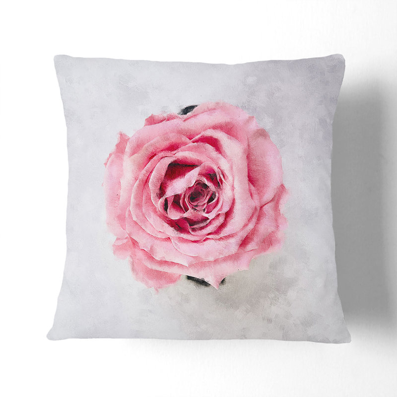 Lone Painting Cushion with Filling, 55cm H x 55cm W x 20cm D, Black