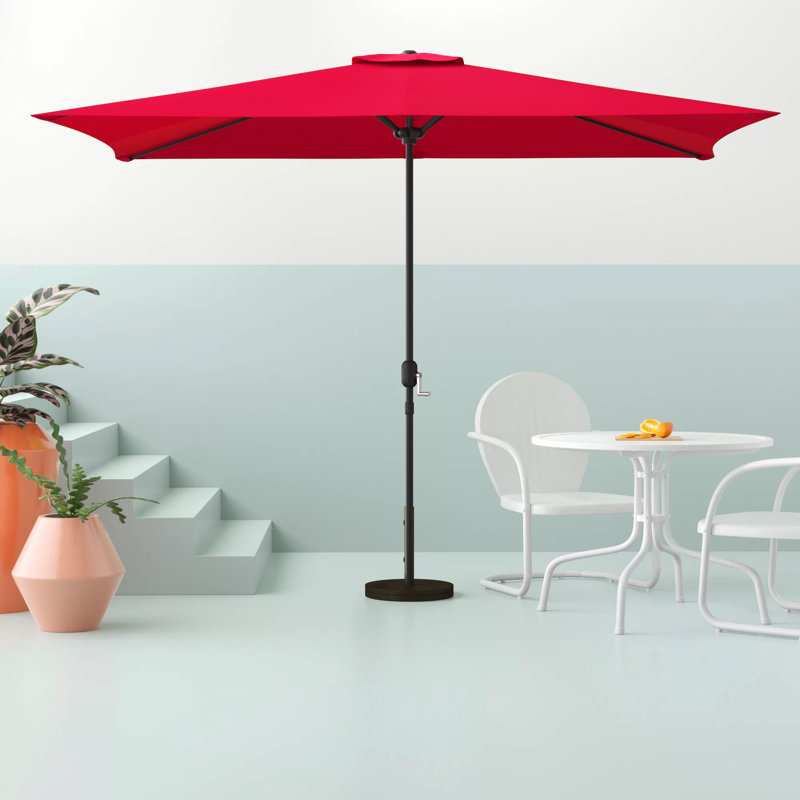 Bradford 120'' x 78'' Rectangular Market Umbrella, Red