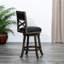 Tabouret pivotant gris vieilli de 30 po avec tissu gris anthracite-1515323216-1515323218