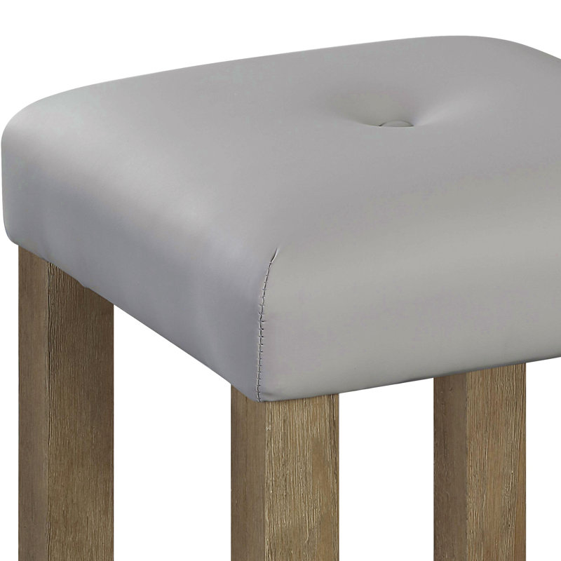 Tabourets gris et chêne à hauteur de comptoir (ensemble de 2)