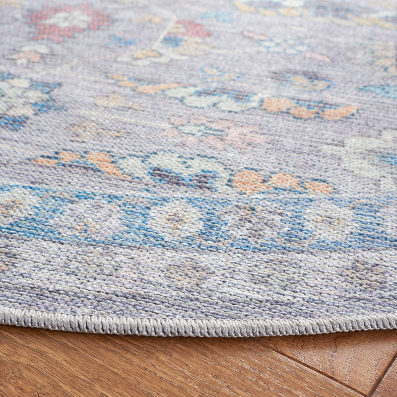 Charney Oriental Gray/Beige/Blue Area Rug, Runner 2' x 9'