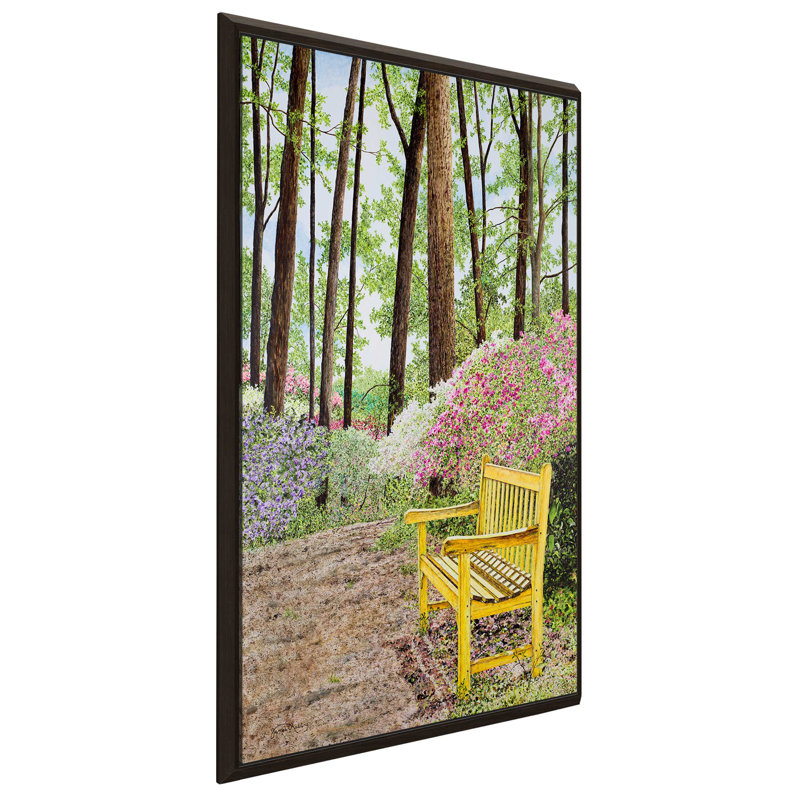 «Nature Walks», reproduction de peinture acrylique, H 43,5 po x l 27,5 po x P 2 po, Cadre flottant espresso