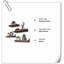Tablette flottante en bois 5 pièces Fenella