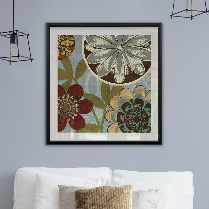 « perse jardin i », reproduction encadrée, H 26,5 po x l 26,5 po x P 1,5 po