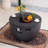 Pauland Round Concrete Propane Smokeless Fire Pit Table With Hidden Fuel Tank-122269199