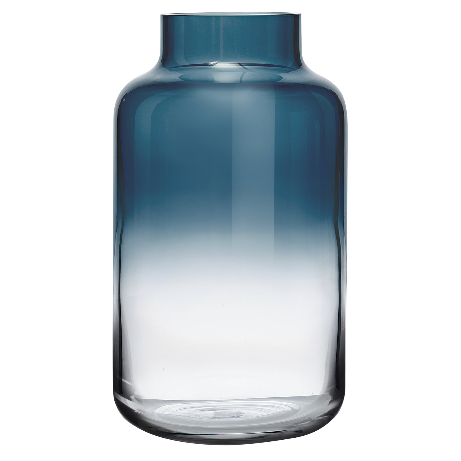 Magnolia Crystal Table Vase, Steel Blue, overall height- 12.5"