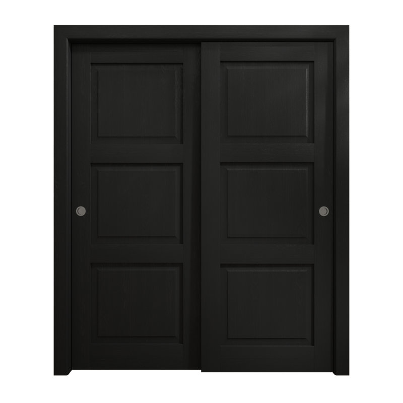 Portes coulissantes pour garde-robe coulissantes | Ego 5010 | Ensemble de quincaillerie Rails | Portes de garde-robe de chambre en bois massif