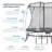 Springfree Trampoline Kids Jumbo Square Trampoline w/Safety Enclosure Net and SoftEdge Jump Bounce Mat-95126384
