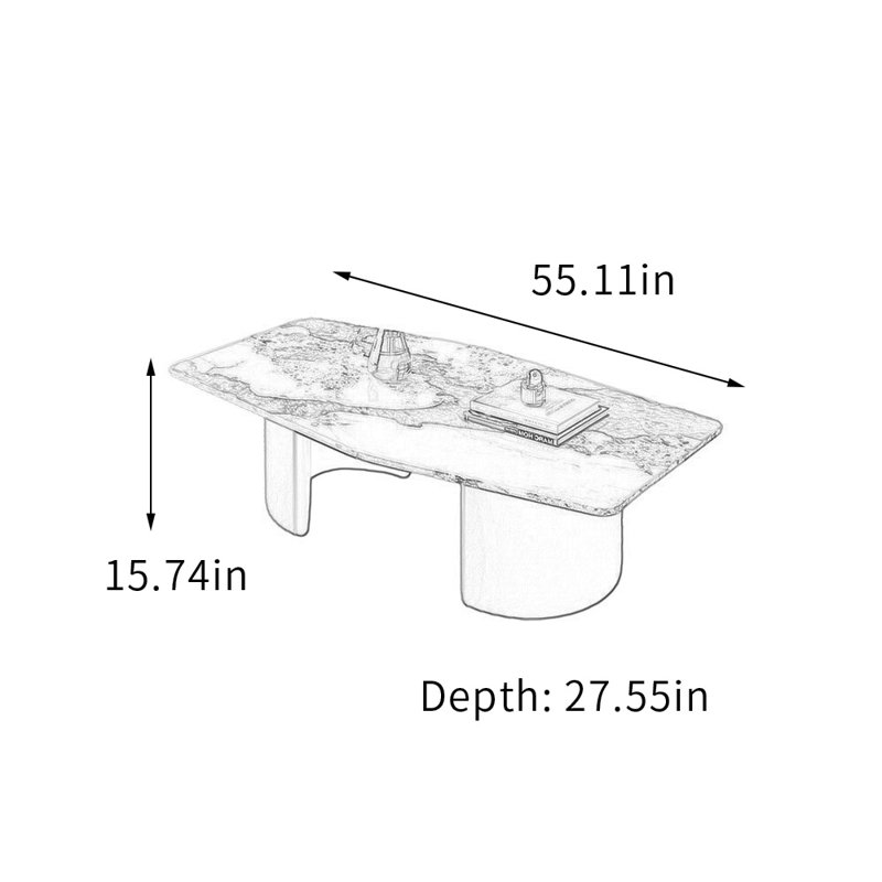 Merrin, H 15,74 po x L 55,11 po x l 27,55 po, Blanc / Taupe, Noir