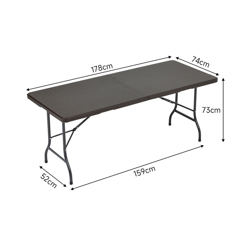 Baheer 4 - Person Patio Dining Set with Rectangular Table, Black