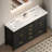 60'' Double Bathroom Vanity With Top